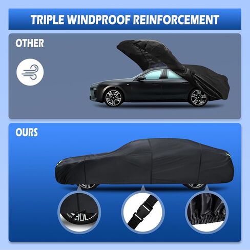 Migaven 6 Layers Car Cover Custom Fit for Toyota Tacoma 2005-2024, Waterproof Full Exterior Cover Rain Sun Protection with Door Zipper in Saudi Arabia