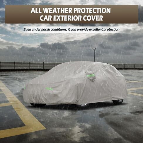 Migaven 6 Layers Car Cover Custom Fit for Toyota Tacoma 2005-2024, Waterproof Full Exterior Cover Rain Sun Protection with Door Zipper in Saudi Arabia