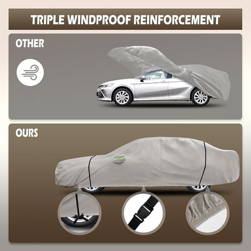 Migaven 6 Layers Car Cover Custom Fit for Toyota Tacoma 2005-2024, Waterproof Full Exterior Cover Rain Sun Protection with Door Zipper in Saudi Arabia
