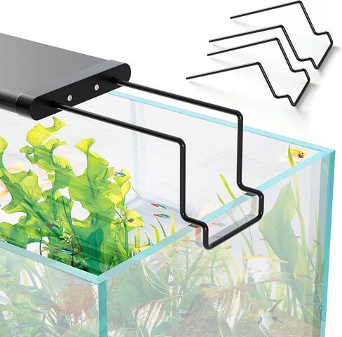 2 PCS Aquarium Light Riser for Rimmed/Rimless Fanks ، قوس حوض Aquarium Light High Holder ، موسع مصباح خزان السمك الصلب يقف LED ، مصارف الضوء على الحوض -الحوض (العرض 4.3 بوصة) in Kuwait