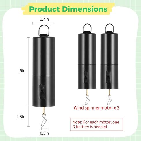 2 PCS Hanging Ornament Spinner Motors, Battery Operated Wind Spinners Motor, Disco Ball Motors, Rotating Motors for Outdoor Sculptures-Medium Speed in Saudi Arabia