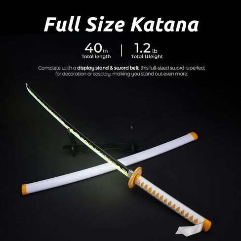 LED ZISU LED متوهجة SWORD SWORD FIREGOD SWORD - 40 بوصة قابلة لإعادة الشحن سيف لأعلى مع حامل وحزام in Kuwait