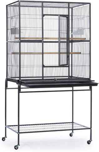 Prevue Pet Products Wrought Iron Flight Cage with Stand, Black Hammertone in Saudi Arabia