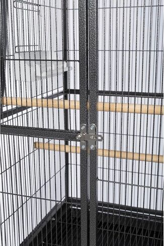 Prevue Pet Products Wrought Iron Flight Cage with Stand, Black Hammertone in Saudi Arabia