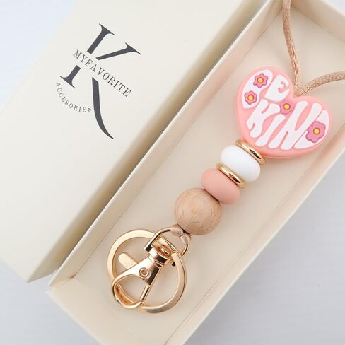 Be Kind Cute Teacher Lanyard for ID Badge Holder and Keychain, Beaded Lanyards for Women Cool Lanyards for Keys in Kuwait
