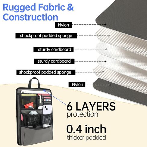 Rugged Silm Backpack Organizer Insert for Laptop A4 Binder Paperwork Document Textbook for Casual Business (Denim Blue) in Kuwait