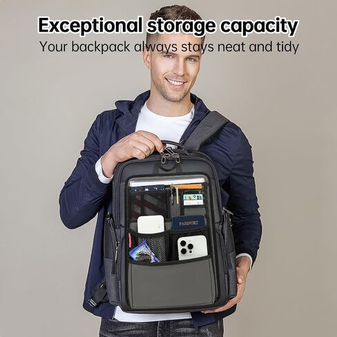 Rugged Silm Backpack Organizer Insert for Laptop A4 Binder Paperwork Document Textbook for Casual Business (Denim Blue) in Kuwait