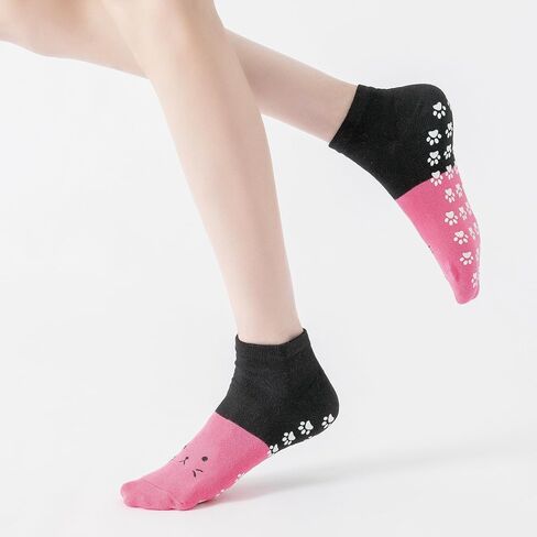 Pilates Socks with Grips for Women Cute Non Slip Sticky Socks for Yoga Barre Dance House and Hospital in Kuwait