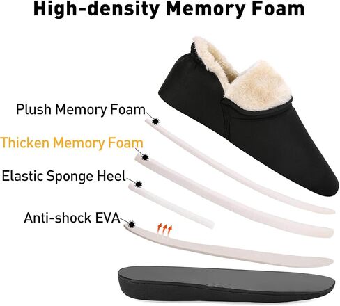 VONMAY Men's Booties Slippers Ankle Warm Plush Fuzzy Memory Foam House Shoes in Kuwait