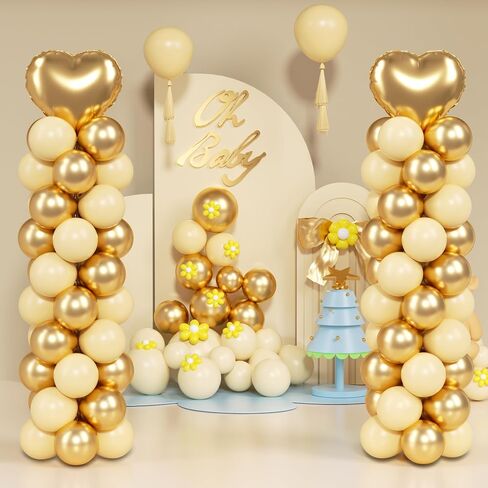 2025 Upgraded Balloon Column Stand Kit, 7 Feet Height Adjustable Balloon Tower Pillar with Reusable Metal Telescopic Design for Graduation, Wedding, Baby Shower, Birthday Party Decoration in Kuwait