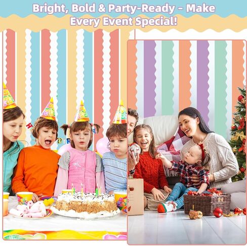 6 Rolls 196.8 Ft Pastel Bulletin Board Borders – Scalloped Classroom Summer Bulletin Board Trim for Teachers – Pastel Decorations for Bulletin Boards,School,Classroom, Posters, Home, Party in Saudi Arabia