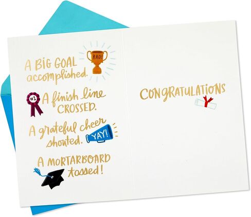 Hallmark Year-Dated Graduation Card (2025, There's No Stopping You) Gold Stars on Blue in Kuwait