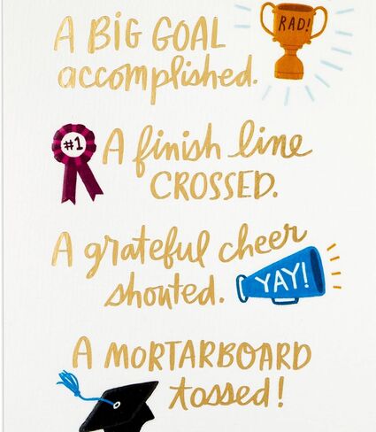 Hallmark Year-Dated Graduation Card (2025, There's No Stopping You) Gold Stars on Blue in Kuwait