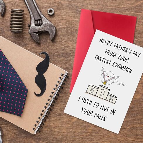 Funny Fathers Day Card Gifts for Dad, Unique Fathers Day Card Gifts from Daughter Son, Best Gift for Dad Who Wants Nothing in Saudi Arabia