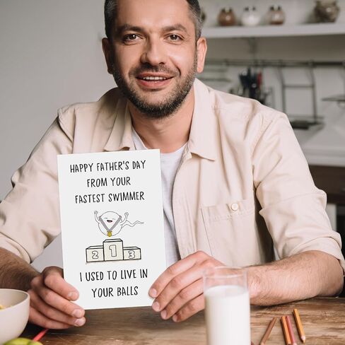 Funny Fathers Day Card Gifts for Dad, Unique Fathers Day Card Gifts from Daughter Son, Best Gift for Dad Who Wants Nothing in Saudi Arabia