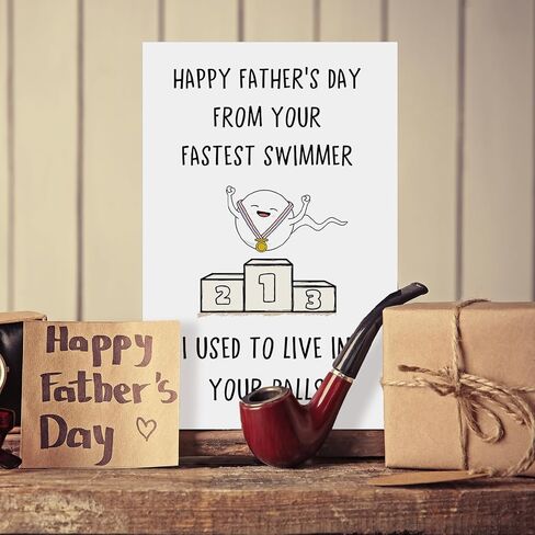 Funny Fathers Day Card Gifts for Dad, Unique Fathers Day Card Gifts from Daughter Son, Best Gift for Dad Who Wants Nothing in Saudi Arabia
