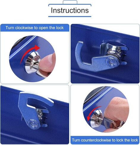 Small For Money Box With Locks To Store Personal Stuff Pink Security Cash Box, Fireproof Waterproof Box With Key Lock 6 Slots For Daily Use Household And Traveling, With Carrying in Kuwait