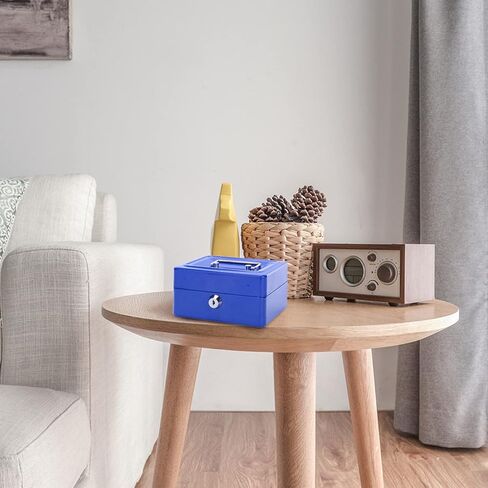 Small For Money Box With Locks To Store Personal Stuff Pink Security Cash Box, Fireproof Waterproof Box With Key Lock 6 Slots For Daily Use Household And Traveling, With Carrying in Kuwait