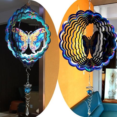 Metal Rooster Wind Spinner and Tail Spinner Kit Wind Spinners Outdoor Decor 3D Kinetic Sculpture Garden Decor Garden Statues Suncatchers for Windows Hanging Yard Art Gift for Women Mom in Saudi Arabia