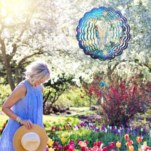 Metal Rooster Wind Spinner and Tail Spinner Kit Wind Spinners Outdoor Decor 3D Kinetic Sculpture Garden Decor Garden Statues Suncatchers for Windows Hanging Yard Art Gift for Women Mom in Saudi Arabia
