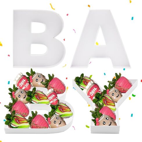 9 بوصة حرف طفل قابل للتعبئة لحفلة استحمام الطفل لوحة تشاركوتيري حلوة للطعام من الورق المقوى صينية تقديم (أزرق) in Kuwait