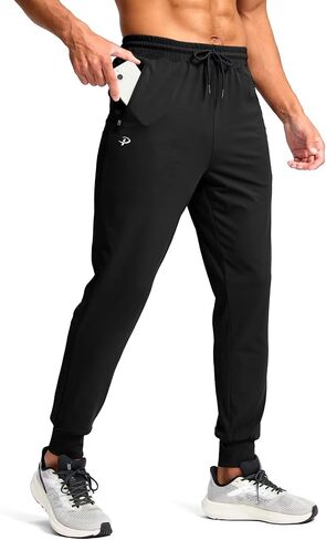 Pudolla Men's Lightweight Sweatpants with Pockets Ultra 4-Way Stretch Joggers Gym Workout Runing Athletic Track Pants in Kuwait