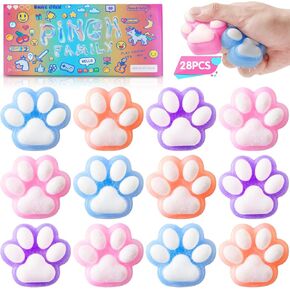28pcs taba squishy cat paw super toys ، mini mini kawaii fright right fidget toys ، squishies for child ، family pitge ، cat cat paws mochi toys for childs