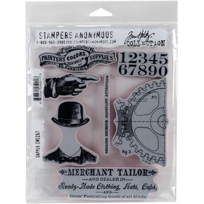 Stampers مجهول CMS مجموعة Stampersa Cling Stamp Tholtz Dapper