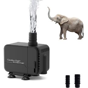 Carefree Fish 2Pcs 213/400/800GPH 9/22/45W Fountain Submersible Pump Adjustable Quiet Aquarium Change Water Pump Tank for Hydroponics Koi Pond Statuary Outdoor Waterfall
