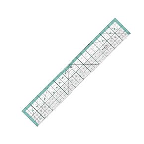 12"x2" Metal Edge Acrylic Quilting Ruler - 3mm Thick with Laser Grid, Sewing and Quilting Supplies with Cutting Edge, Non-Slip Backing for Rotary Cutter & Fabric Cutting