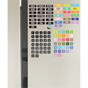 Double-Sided Magnetic Numbers and Months Date for Dry Erase Calendar Whiteboard 51pcs Days of The Week and Months Calendar Dates Indicators for Office(Color1)