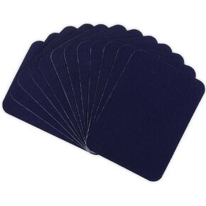 12 Pcs Navy Blue Fabric Repair Patches 4 x 3 Inch Iron-on Patches for Clothing Inside & Outside Dark Blue Fabric Iron-on Patches Navy Blue Pants Patches for Holes (7.5 cm x 10.5 cm)