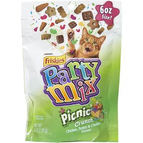 Purina Friskies Party Mix Cat Treats Picnic Crunch,6oz