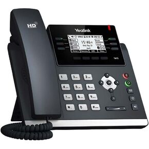 هاتف WiFi WiFi Yealink SIP -T41S مع إكسسوارات - أسود (متجدد)