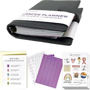 Ultimate Cancer Gift Bundle - Cancer Planner, Uplifting Card, 2x Sticker Sheets