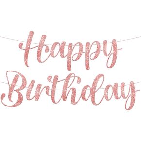 Katchon ، Glitter Gold Happy Birthday Banner - قبل المترو ، 10 أقدام | علامة عيد ميلاد سعيد الذهب للخلفية | لافتة عيد ميلاد الذهب لزخارف عيد ميلاد سعيد | خلفية لزخارف عيد ميلاد الذهب
