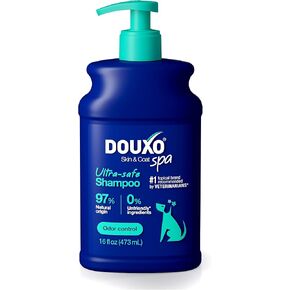 DOUXO® Skin & Coat SPA - Ultra-Safe Odor Control Dog Shampoo for Smelly Dogs, 16 fl oz, Cleans and Hydrates The Skin, Removes Odor, Leaves The Coat Soft and Smelling Great, Skin-Friendly Formula