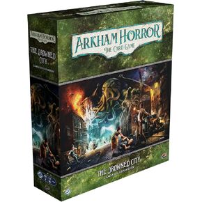 Arkham Horror لعبة البطاقة The Wurned City Campaign التوسع - استكشاف R’Lyeh & Face Cthulhu! تعاونية LCG ، تتراوح أعمارهم بين 14+ ، 1-4 لاعبين ، 1-2 ساعة وقت ، صنعت من قبل ألعاب Fantasy Flights