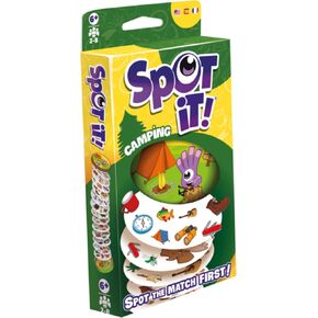 Zygomatic Spot It! Camping Card Game (2024 Refresh) - Eco-Blister Edition, 5-in-1 Visual Perception Game for Quick Reflexes and Family Fun, Ages 6+, 2-8 Players, 10 Minute Playtime, Made
