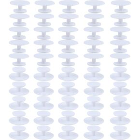 50Pcs 15mm Charm Backs for Bogg Bag, Blank Bit Accessory for DIY Your Own Insert Charm, Button Backs Compatible with Rubber Beach Tote, Please Measure the Hole Size(White)