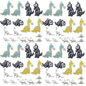 36pcs سبيكة المينا للحيوانات سلسلة قلادة المجوهرات صنع أقراط مفاتيح DIY قلادة تصميم مختلف سحر المجوهرات صنع الأساور قلادة (SN731) in Kuwait