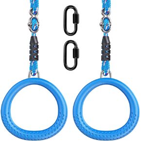 Dolibest 2 Pack of Ninja Gymnastic Rings,Monkey Ring Outdoor Backyard Ninja Accessories Set,Swing Bar Rings Obstacle Course for Training Equipment for Kids,1000LB Capacity