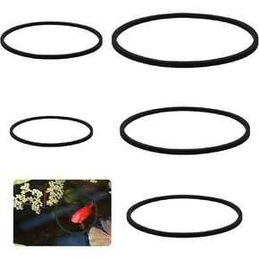 5 PCS Aquarium Feeding Ring Floating Folling Floating Floating Corral Aquarium Floatings Rings Rings Fish Ringer for Fish Sann 5 Most Round Corral للحفاظ على النباتات في مكانها (أسود)