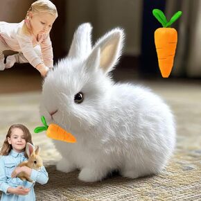 My Realistic Bunny Toy, Bundy Realistic Bunny pal, Jumping, Twitching, and Shaking Ears, Bunny Pal Realistic Bunny Toy, Realistic Bunny That Moves, Realistic Bunny Toys for Kids