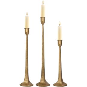 Iron Taper Candle Holder Set of 3 - Decorative Tall Candle Stand, Candlestick Holder for Wedding, Dining Table, Party Decoration