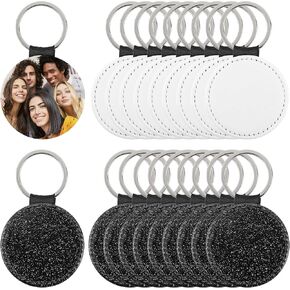 Framendino ، 20 Pack Sublimation Blanks keychain pu keychains keychains heat transfer transe key reings blitter blitter cains for diy craft