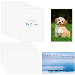15pcs تسامي المعادن فارغة 8x12 علامة تسامي الفراغات مربعة أبيض معادن الفراغ