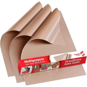 Teflon Sheets for Heat Press and Baking - Reusable PTFE Oven Liners, Premium Teflon Sheet for Baking - Heat Resistant Range Mat - Food Safe, BPA & PFOA Free - Large 16" x 20" (3-Pack)