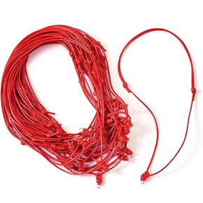 Beadthoven 30pcs Rope Necklace Cord Adjustable Double Knotted Necklaces String 1.5mm Rope Chain Choker with Metal Ring for Hanging Pendants Jewelry Making Brown Cord Necklace for Men Women