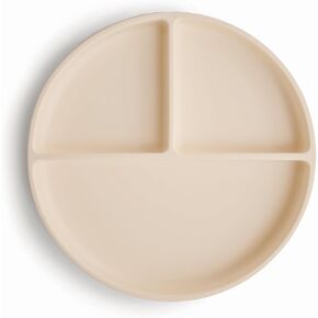 mushie Silicone Suction Plate | BPA-Free Non-Slip Design (Cambridge Blue)